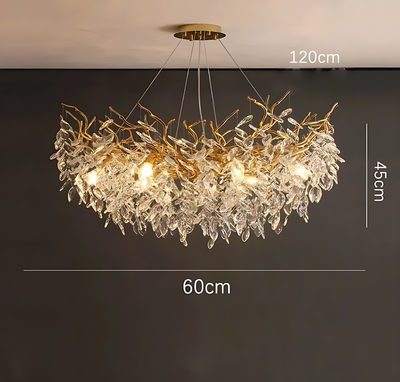 Lustre Suspension Doré