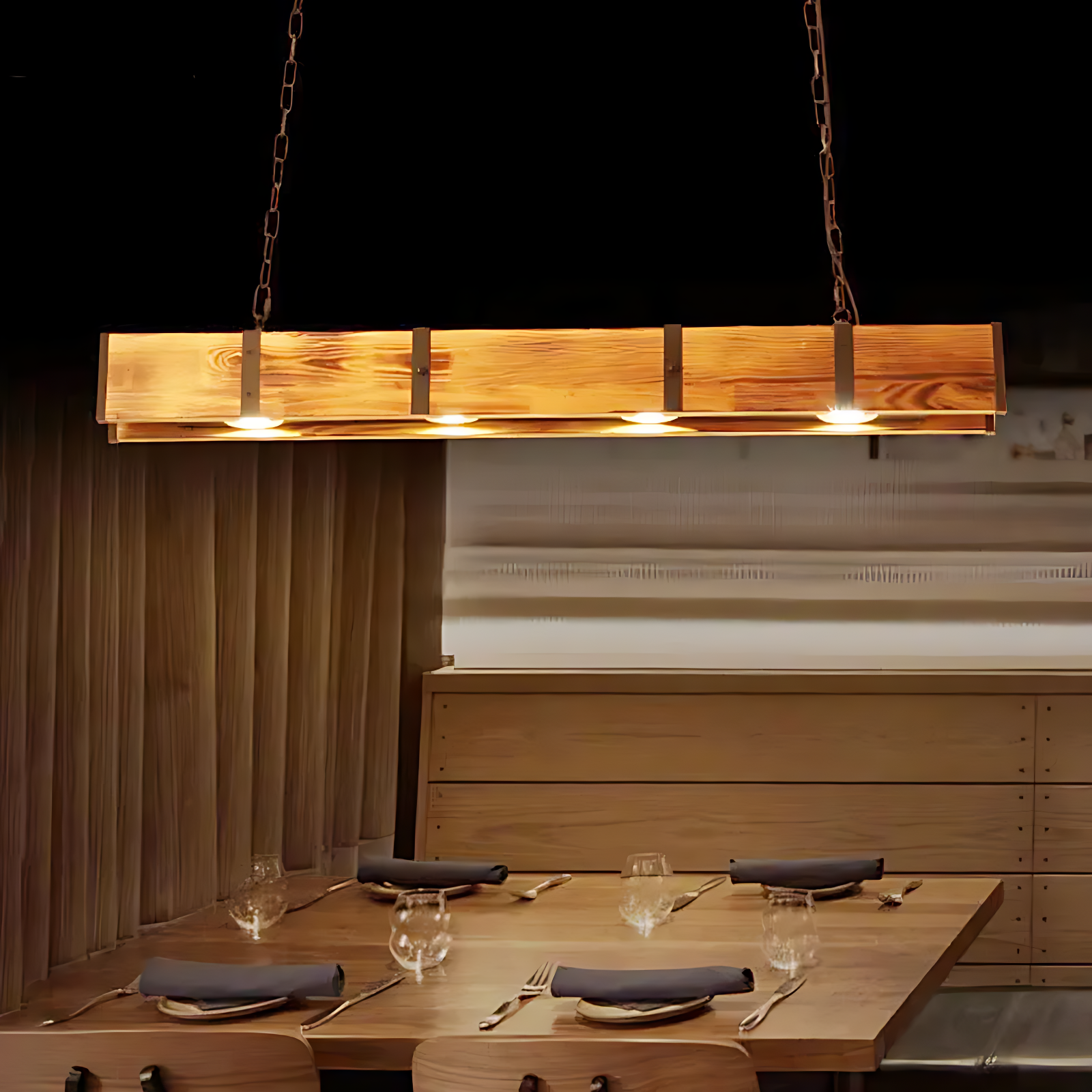 Lustre Bois Vintage