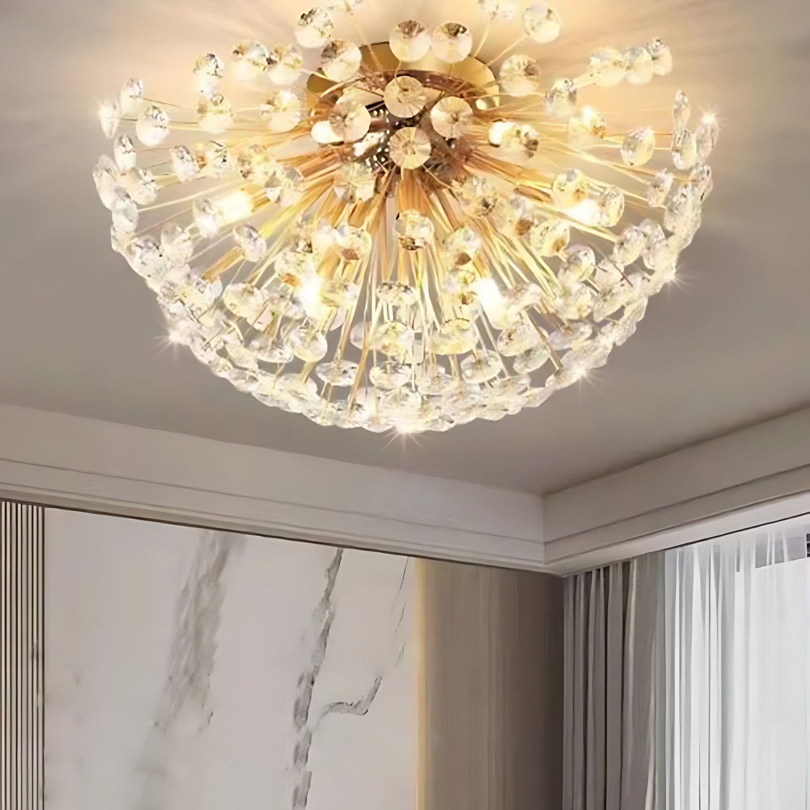 Lustre Cristal Doré
