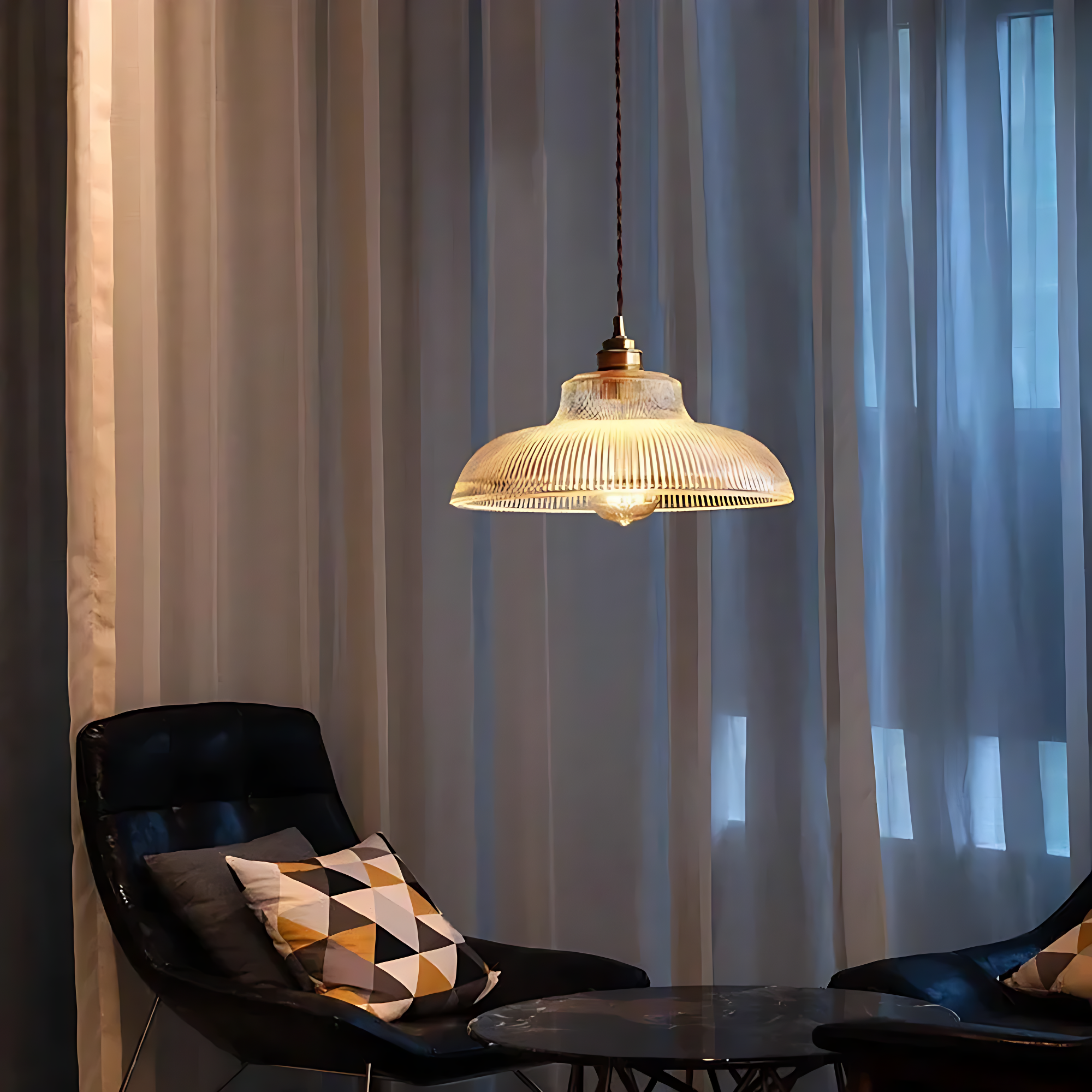 Lustre Laiton Verre
