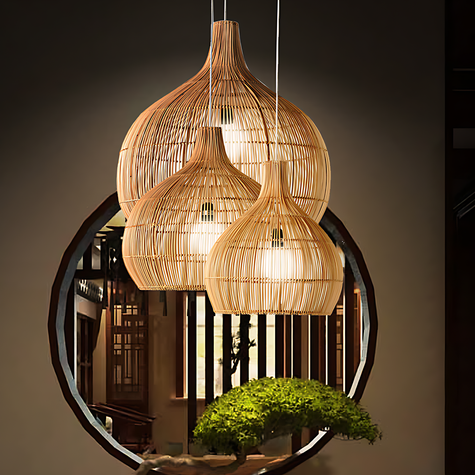 Lustre Panier Osier