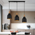 Lustre Suspension Bois Et Noir