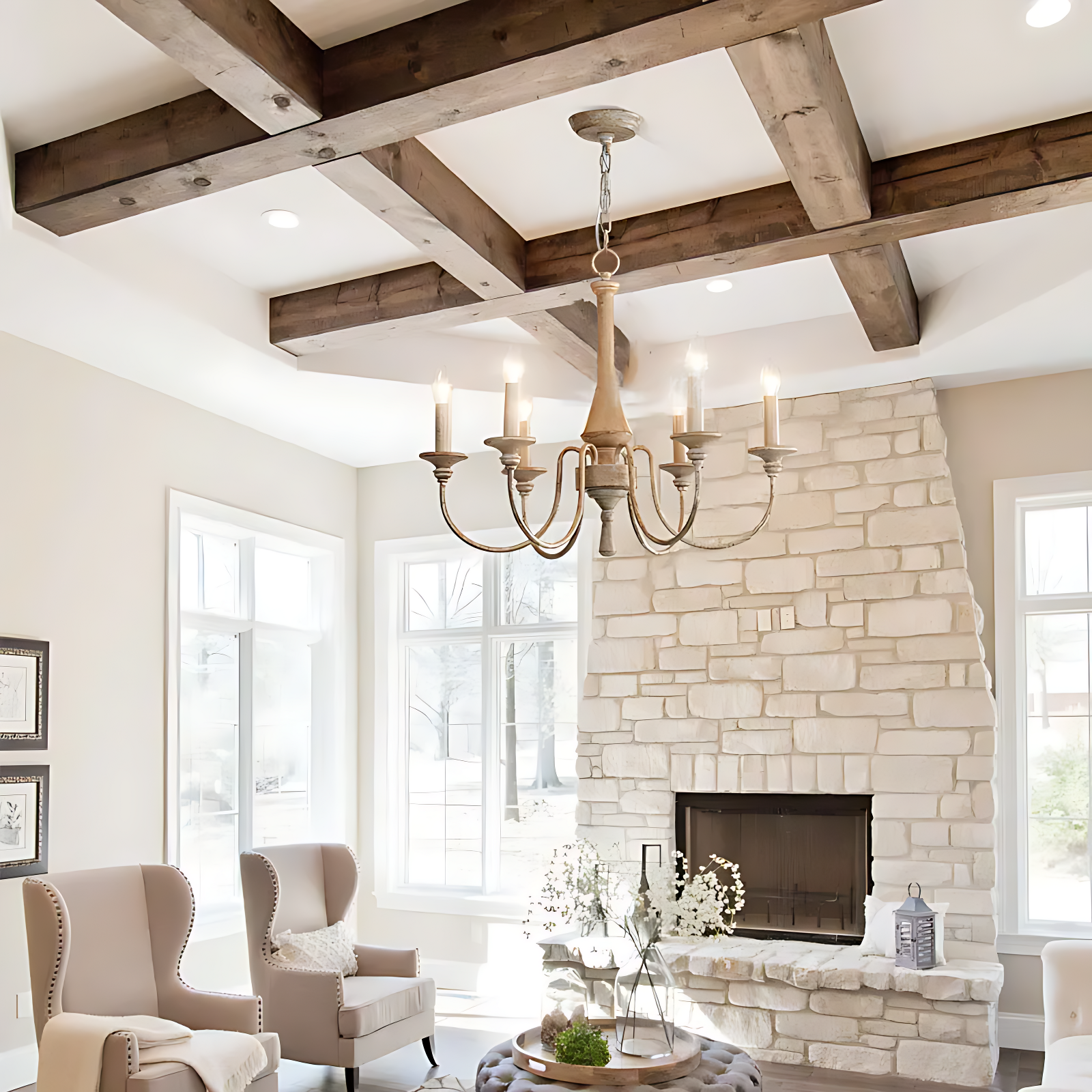 Lustre Suspension Bois