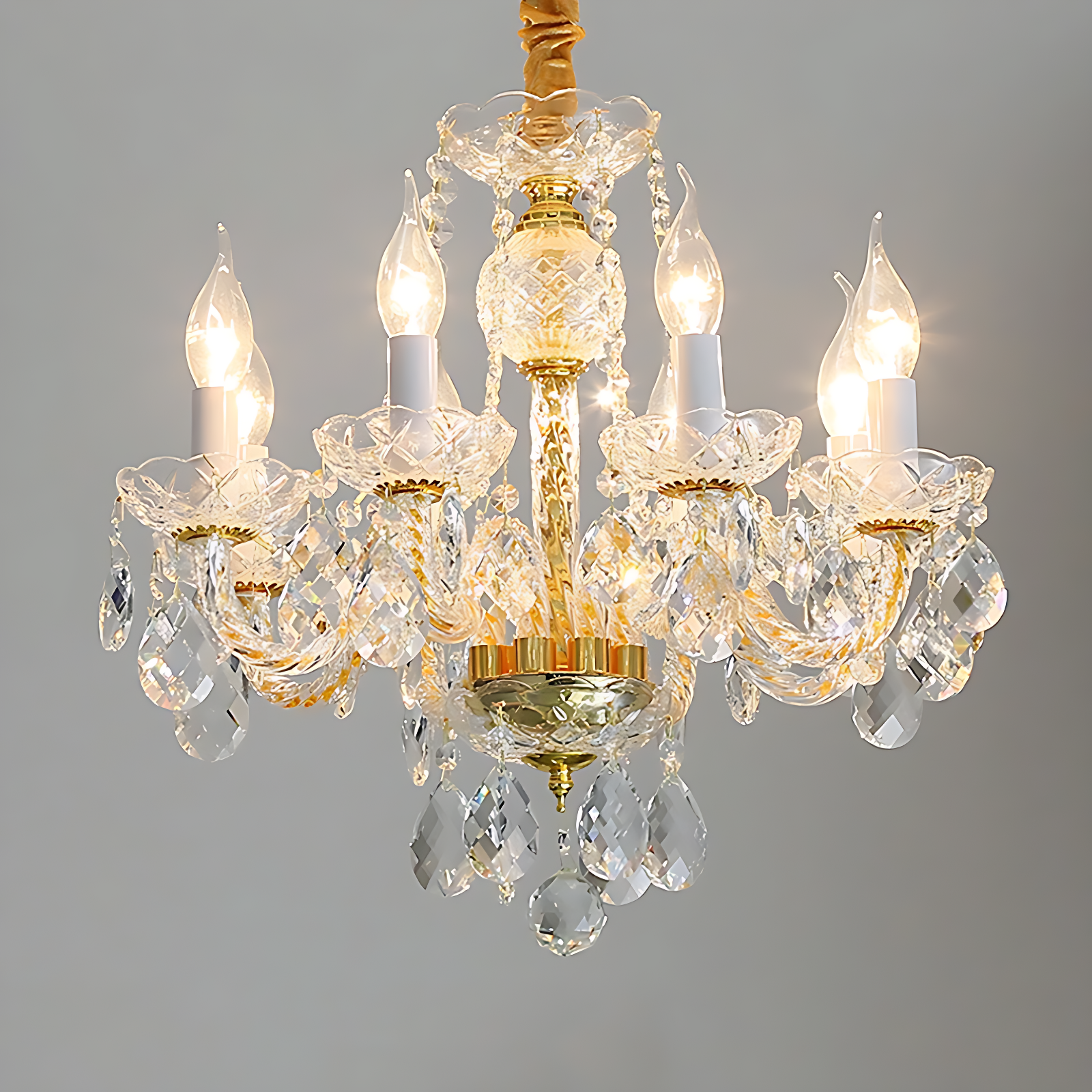 Lustre Ancien Doré