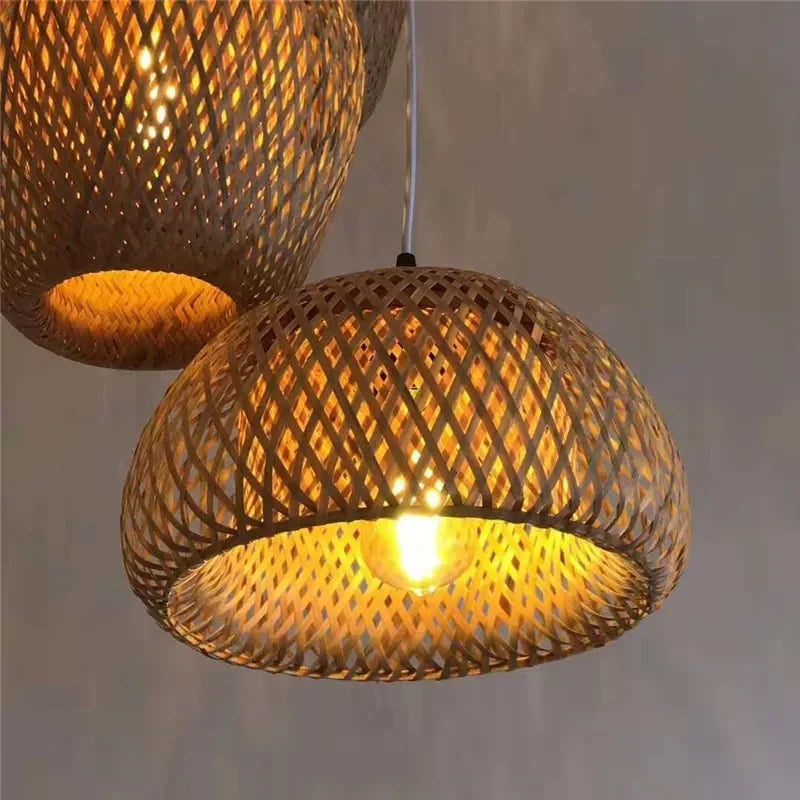 Lustre Paille Rotin