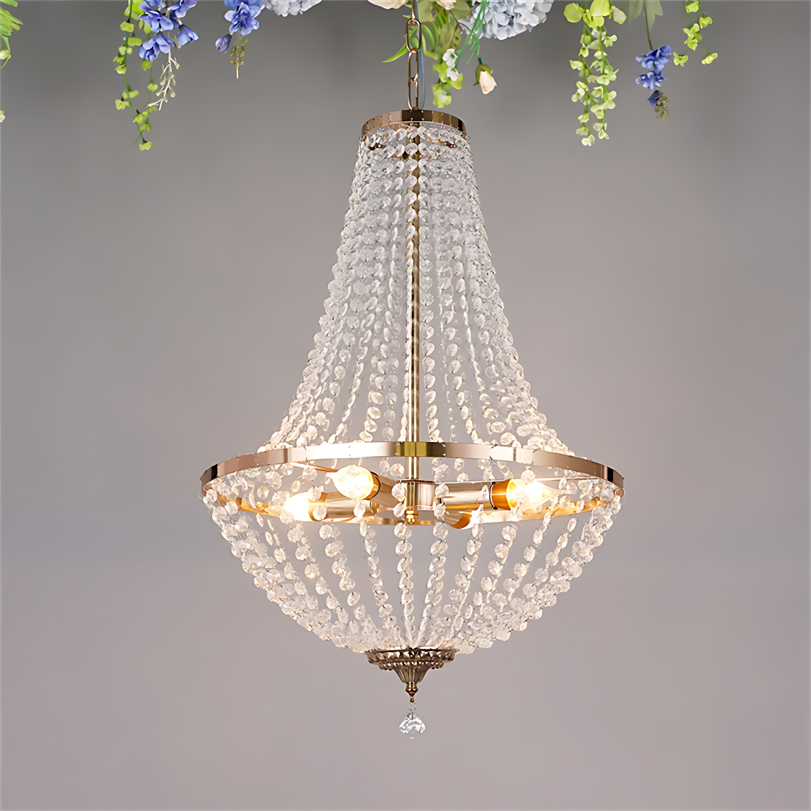Lustre À Pampille Cristal