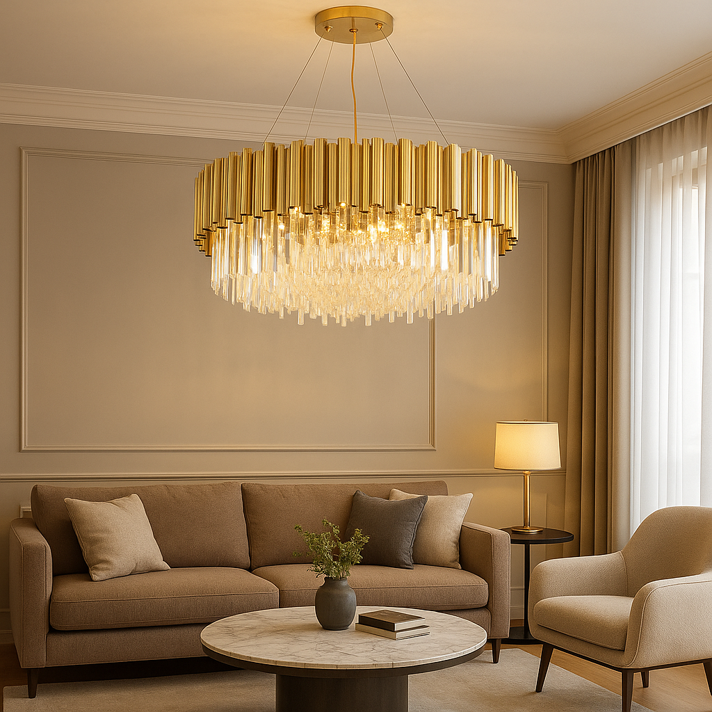 Lustre Pampilles Doré