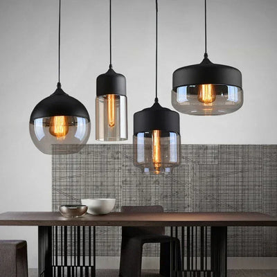 Lustre Suspension Verre Fumé
