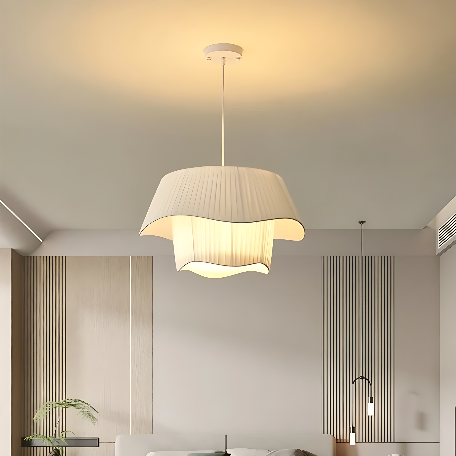 Lustre Tissu Blanc