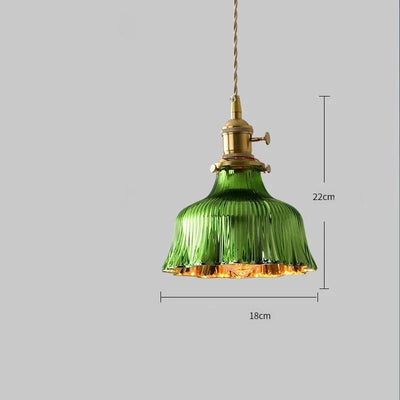 Lustre En Verre Vert