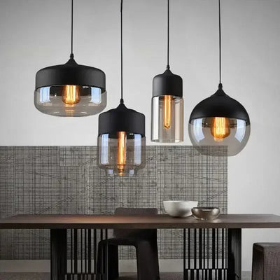 Lustre Bois Et Verre