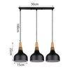 Lustre Suspension Bois Et Noir