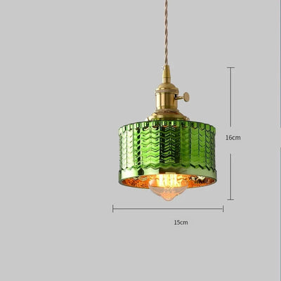 Lustre En Verre Vert