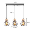 Lustre Suspension Bois Et Métal