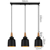 Lustre Suspension Bois Et Noir