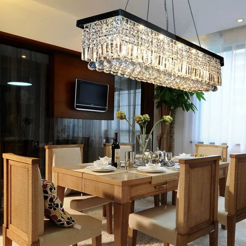 Lustre Cristal Rectangulaire