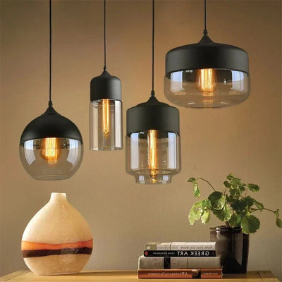 Lustre Suspension Verre Fumé