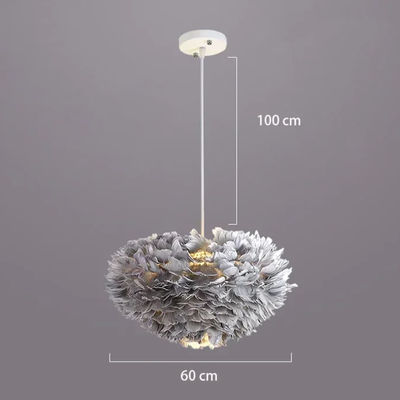 Lustre Plume Gris