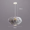 Lustre Plume Gris