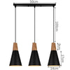 Lustre Suspension Bois Et Noir