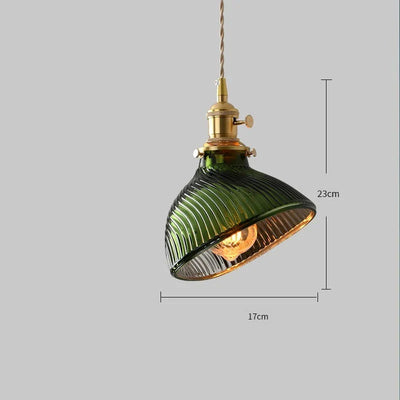 Lustre En Verre Vert