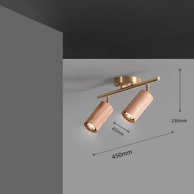 Lustre Bois Laiton