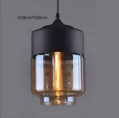 Lustre Suspension Verre Fumé