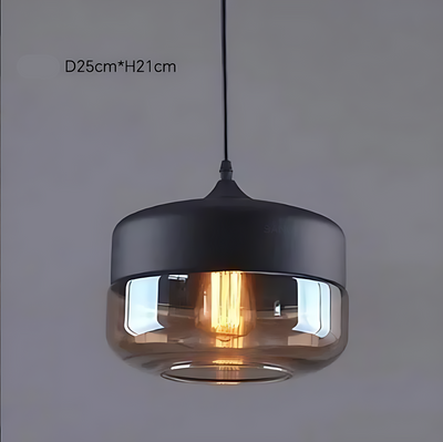 Lustre Suspension Verre Fumé
